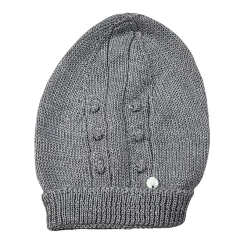 Wedoble Cappello tinta unita con Ricami Grigio per Neonata