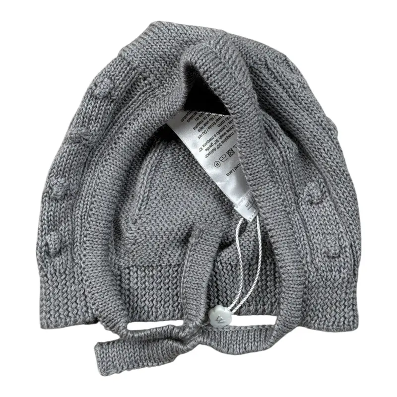 Wedoble Cappello tinta unita con Ricami Grigio per Neonato