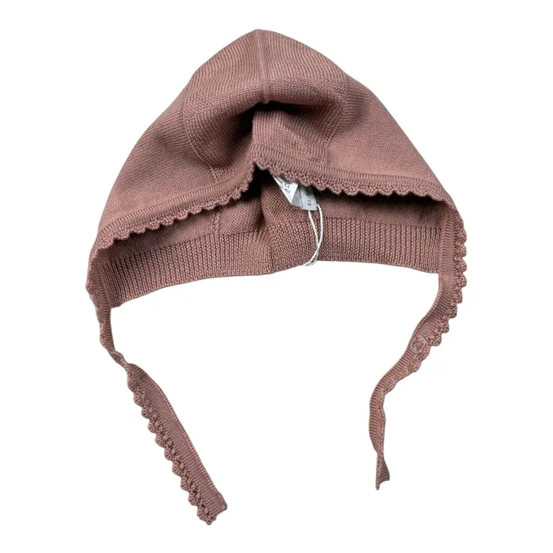 Wedoble Cappello tinta unita con Ricami Rosa Antico per Neonata