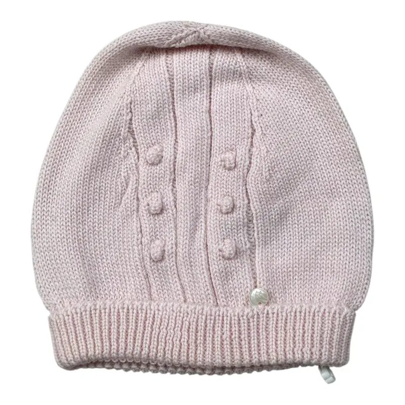 Wedoble Cappello tinta unita con Ricami Rosa per Neonata
