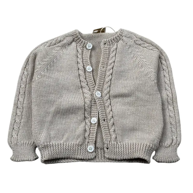 Wedoble Cardigan tinta unita Beige per Neonato