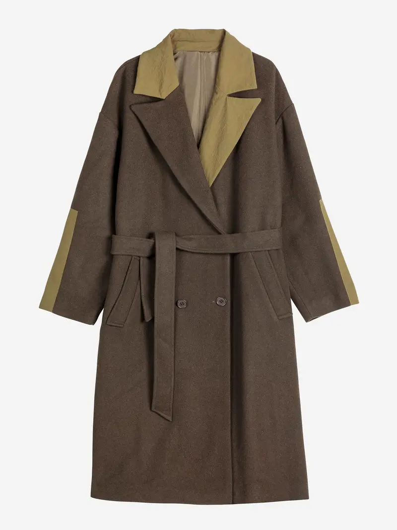 Wool blend long coat