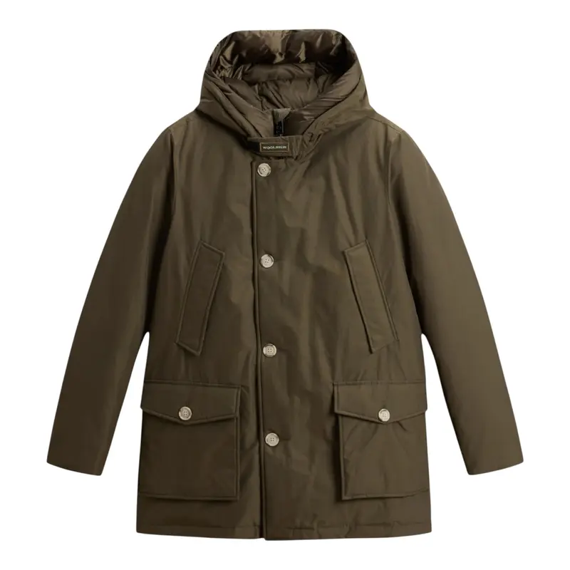 Woolrich Giubbino tinta unita con Bottoni Verde per Bambino