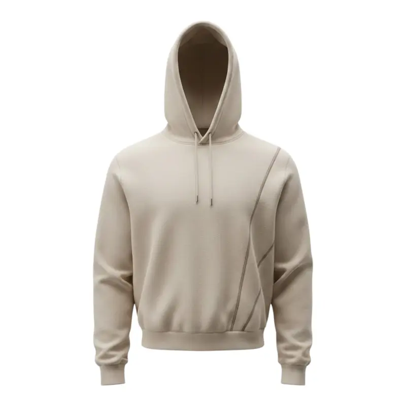 Yes London Felpa tinta unita con Cappuccio Beige per Bambino