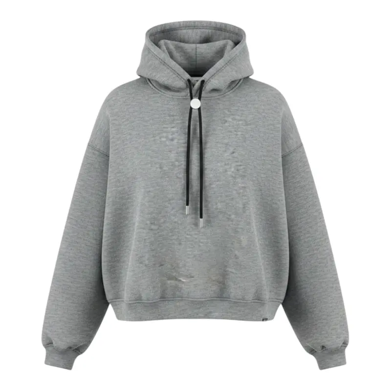 Yes London Felpa tinta unita con Cappuccio Grigio per Bambino