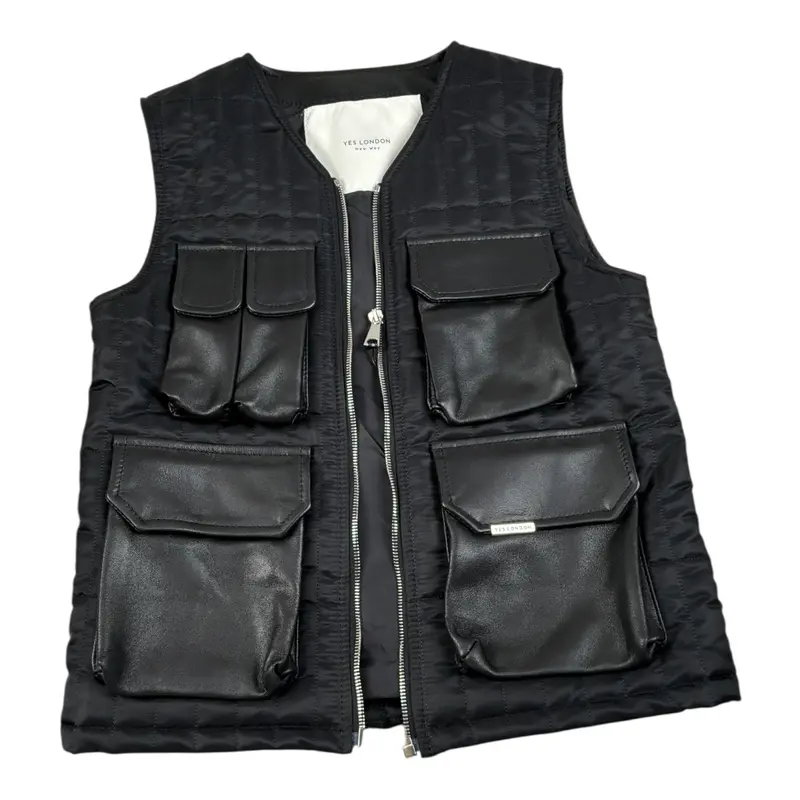 Yes London Giubbino Smanicato tinta unita con Zip Nero per Bambino
