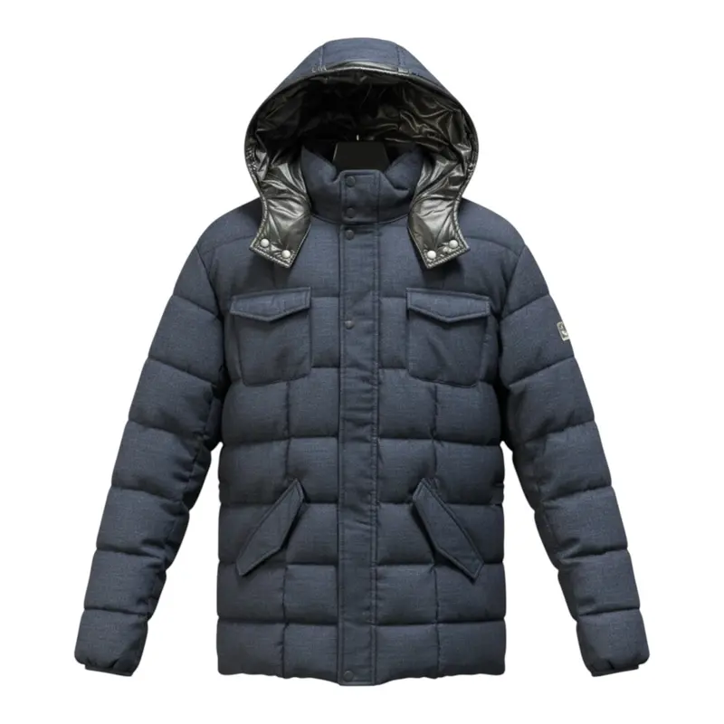 Yes Zee Giubbino tinta unita con Cappuccio Blu per Bambino