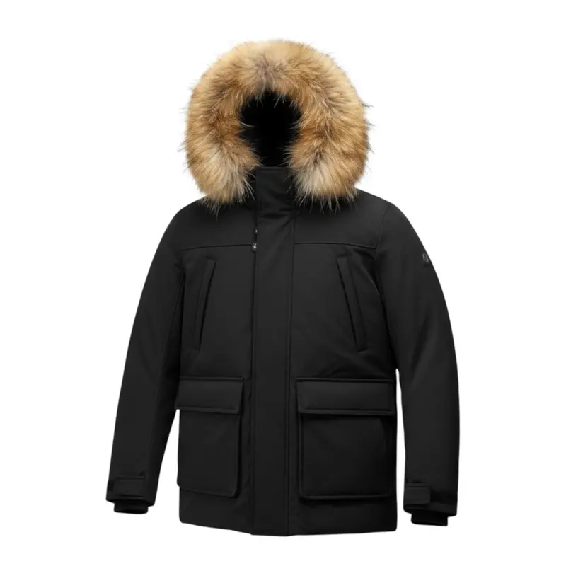 Yes Zee Giubbino tinta unita con Cappuccio Nero per Bambino