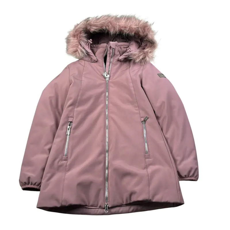 Yes Zee Giubbino tinta unita con Cappuccio Rosa per Bambina