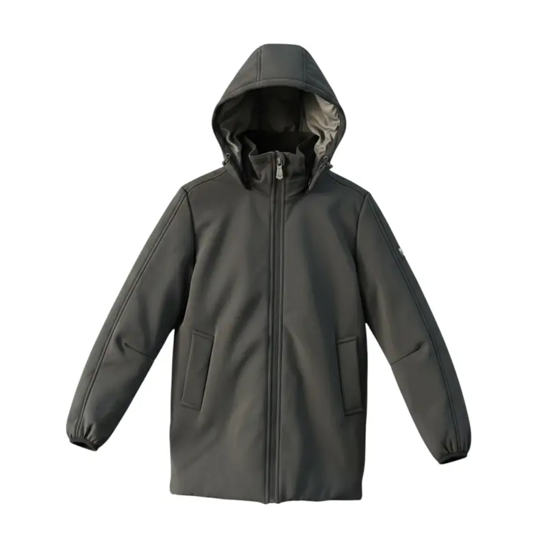 Yes Zee Giubbino tinta unita con Zip E Cappuccio Blu per Bambino