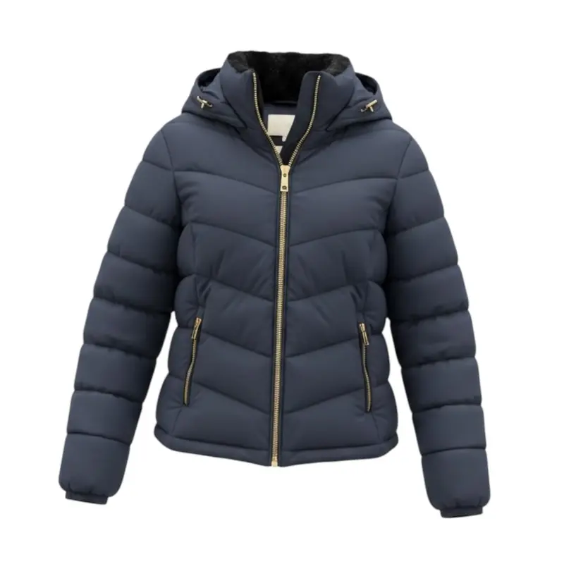 Yes Zee Giubbino tinta unita con Zip E Cappuccio Nero per Bambino