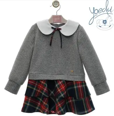 YOEDU ABITO BAMBINA IN TESSUTO COMBINATO 5167-4324 -
