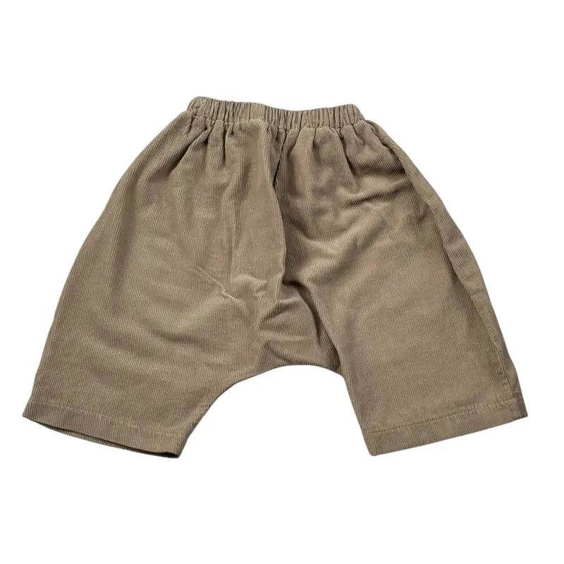 Zero Ampere Pantalone tinta unita con Elastico In Vita Beige per Neonato