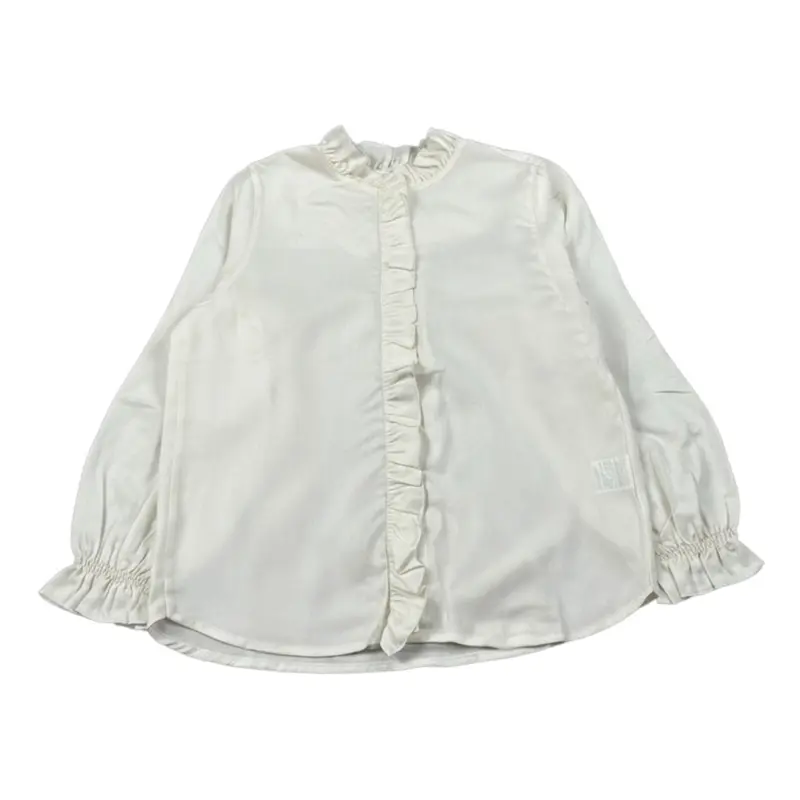 Zhoe & Tobiah Camicia Manica Lunga tinta unita Panna per Bambina