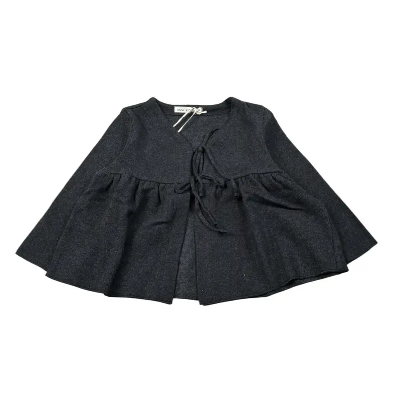 Zhoe & Tobiah Cardigan tinta unita Nero per Bambino