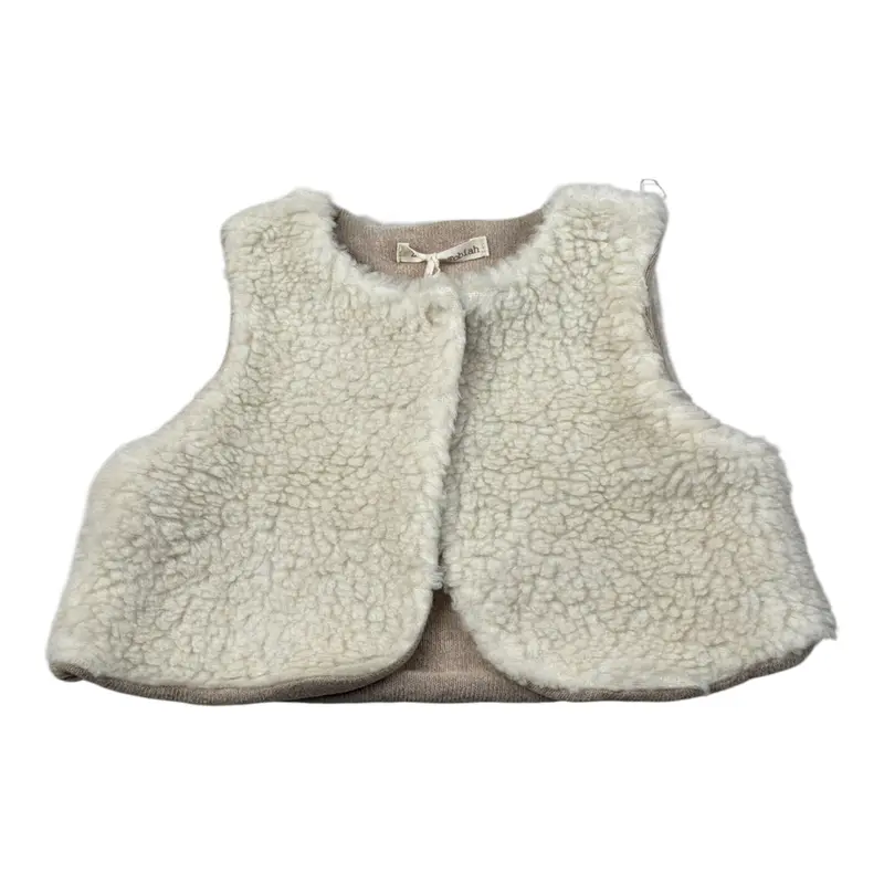 Zhoe & Tobiah Gilet tinta unita Teddy Panna per Bambina