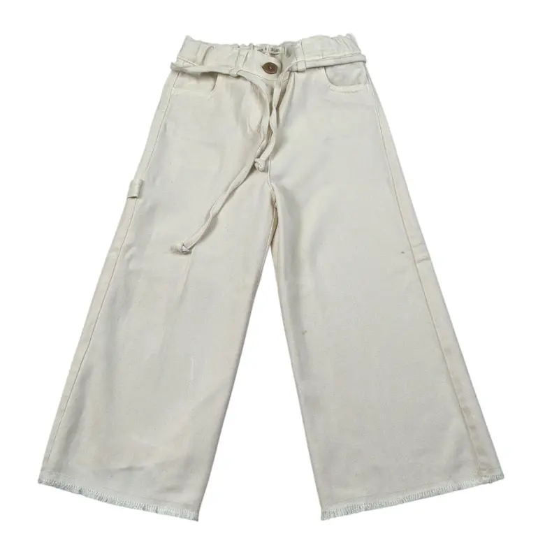 Zhoe & Tobiah Pantalone tinta unita Modello Palazzo Panna per Bambina